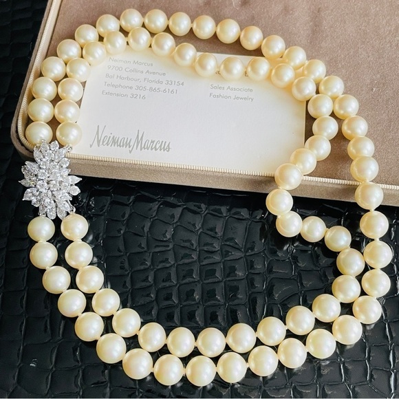 Jewelry - Vintage Fantasia By DeSerio Double Strand Simulated Pearl Necklace With …